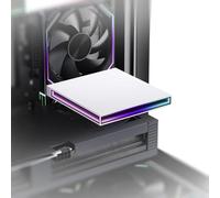 TZMRIT FS-1 PC Case Figurine Stand Plateforme d'étagère RGB PC étagère pour figurines Accessoires d'ordinateur Décor pour jeu de bureau 120 mm (White)