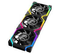 TZMRIT GALAXY-V2 ARGB PWM PC Fan 120 mm with Speed Display, 2100 RPM/61.54 CFM Airflow, Daisy Chain One Cable Connection, Forward & Reverse Design, Triple Pack (BK)