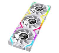 TZMRIT GALAXY-V2 ARGB PWM PC Fan 120 mm with Speed Display, 2100 RPM/61.54 CFM Airflow, Daisy Chain One Cable Connection, Forward & Reverse Design, Triple Pack (WH)