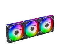 TZMRIT Interstellar-V1 Reverse Flow Daisy Chain RGB UNI Ventilateur PC 120mm 3 Pièces 2000RPM/58.36CFM Miroir infini 5V3PIN ARGB et 12V4PIN PWM Ventilateur Noir