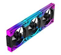 TZMRIT Interstellar-V3 Forward/Reverse Flow Interchangeable RGB PC Ventilateur 120mm Daisy Chain 3Stück avec PWM-Steuerung und ARGB-Effekt Noir,2000RPM,68.5CFM