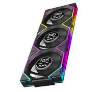 TZMRIT Interstellar-V4 ARGB PWM PC Fan 120 mm with Speed Display, 2100 RPM/61.54 CFM Airflow, Daisy Chain One Cable Connection, Forward & Reverse Design, Triple Pack (BK RF)