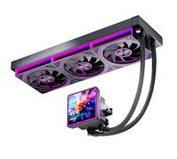 TZMRIT PF360-SE Aio Water Cooling 360 mm with 4 Inch LCD Screen Display, ARGB Infinity Mirror 2000 RPM PWM Fan, for AM4/AM5 & Intel LGA1851/1700 (Black)