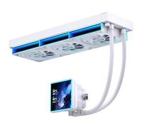 TZMRIT PF360-SE Aio Water Cooling 360 mm with 4 Inch LCD Screen Display, ARGB Infinity Mirror 2000 RPM PWM Fan, for AM4/AM5 & Intel LGA1851/1700 (White)