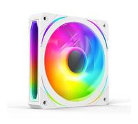 TZMRIT Prism 120 mm GEN5 ARGB Case Fan White, Facet RGB Effect 5 V 3-Pin Motherboard Syncable 4-Pin Mirror PWM, Suitable for Computer Cases and Liquid Radiators