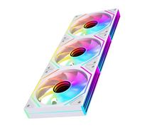 TZMRIT Prism 4Ultra/Prism 4RSUltra RGB PC Fan 120MM Housing Fan 1/3Piece [Infinity Mirror] [1850±10% RPM] 5V3PIN ARGB and 12V4PIN PWM Fan (3, WH, 4Ultra)