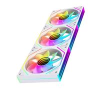 TZMRIT Prism 4Ultra/Prism 4RSUltra RGB PC Fan 120MM Housing Fan 1/3Piece [Infinity Mirror] [1850±10% RPM] 5V3PIN ARGB and 12V4PIN PWM Fan (3, WH RF, 4Ultra)