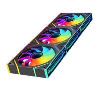 TZMRIT PRISM4EX 120mm Infinite Mirror ARGB Ventilateur PC avec contrôle PWM et effet ARGB, Ventilateur de boîtier PC RGB 120mm (BK-X3)