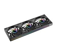 TZMRIT ST-ALL-IN-ONE ARGB PC Fan,Single Frame Fan Unit with Speed Display (3, BK, AL)