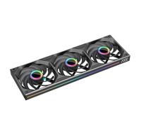 TZMRIT ST-ALL-IN-ONE ARGB PC Fan,Single Frame Fan Unit with Speed Display (3, BK RF, AL)
