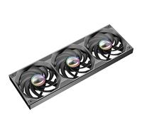TZMRIT ST-Lite All-in-One PC Fan, Single Frame Fan Unit with 3 x 120 mm PWM Fans, 2300 RPM/66.6CFM/2.77 mmH2O (Black Reverse Blade)