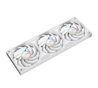TZMRIT ST-Lite All-in-One PC Fan, Single Frame Fan Unit with 3 x 120 mm PWM Fans, 2300 RPM/66.6CFM/2.77 mmH2O (White)