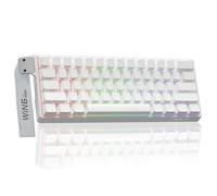 TZMRIT X Aula WIN60 HE,60% Clavier mécanique de Jeu avec câble, Interrupteur magnétique remplaçable à Chaud, Mode d'activation Rapide réglable, fréquence de réglage 8000 Hz (Blanc)