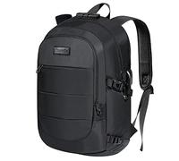 Tzowla Sac a Dos Antivol Ordi Portable pour homme et femme, Sac à Dos Ordinateur PC Etanche avec Port de Chargement USB et Verrou pour Ordinateur Portable de 15/15,6 Pouces-Noir