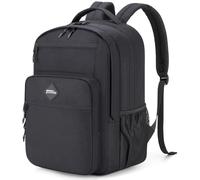 Tzowla Sac à dos d'école pour adolescentes et garçons, sac à livres pour ordinateur portable de 15,6 pouces pour 14 à 18 adolescents, sacs à dos légers pour étudiants, Noir, 15.6zoll, Décontracté