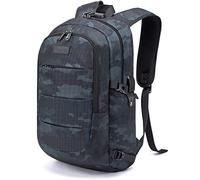 Tzowla Sac a Dos Ordi Portable College Homme et Femme,Sac à Dos Ordinateur Voyage Impermeable Antivol avec Port de USB et Serrure,Sac a Dos d Affaire Ecole PC pour Notebook de 15,6 Pouces-BleuCamo