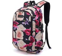Tzowla Sac a Dos Ordi Portable College Homme et Femme,Sac à Dos Ordinateur Voyage Impermeable Antivol avec Port de USB et Serrure,Sac a Dos d Affaire Ecole PC pour Notebook de 15,6 Pouces-Fleur