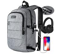 Tzowla Sac a Dos Ordi Portable College Homme et Femme,Sac à Dos Ordinateur Voyage Impermeable Antivol avec Port de USB et Serrure,Sac a Dos d Affaire Ecole PC pour Notebook de 15,6 Pouces-Gris