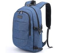 Tzowla Sac a Dos Ordi Portable College Homme et Femme,Sac à Dos Ordinateur Voyage Impermeable Antivol avec Port de USB et Serrure,Sac a Dos d Affaire Ecole PC pour Notebook de 15,6 Pouces-Bleu