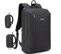 Tzowla Sac à dos professionnel fin et extensible pour ordinateur portable de 17,3" pour homme