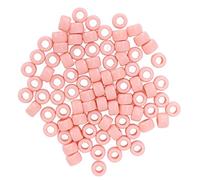 TZOXTLH 100 pièces perles en plastique bricolage artisanat barbe entretoise graine perle fournitures Kit pour la fabrication de bracelets de bijoux (Rose)