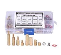 TZOXTLH 140 pièces M3 entretoises en laiton vis rondelles assortiment d'écrous jeu hexagonal accessoires de quincaillerie