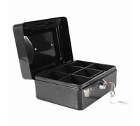 TZOXTLH 1Pc Mini Portable fer petite serrure verrouillable argent pièce de monnaie coffre-fort boîte de sécurité ménage nouveau (S Noir)