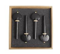 TZOXTLH 4 pièces Chevilles de réglage pour Violoncelle réglage Fin Lisse Cordes d'orchestre en Bois d'ébène Accessoires pièces