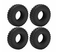 TZOXTLH 4 pièces pneus sur chenilles pièce de mise à niveau de roue en caoutchouc souple pour SCX24 1/24 RC accessoires de voiture (Un type)