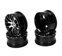 TZOXTLH 4pcs RC Wheel Hub Aluminium Alloy Wheel Hub Rims 52mm for Tamiya TT-01 1/10 RC Car (Noire)