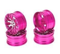 TZOXTLH 4pcs RC Wheel Hub Aluminium Alloy Wheel Hub Rims 52mm for Tamiya TT-01 1/10 RC Car (Rose)