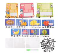 TZOXTLH Mots Puzzle Jouet Effaçable Éducatif Lettre Intéressant Apprentissage Doodle Jouet pour Petits Enfants