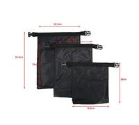 TZOXTLH Pack de 3 1L + 2L + 3L Sac étanche étanche extérieur Portable ultraléger Sacs secs Camping Sac à Dos Kayak (Noire)