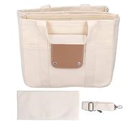 TZOXTLH Pure Color Single Shoulder Hand Bag Large Capacity Splicing Compartment Canvas Handbag for Baby Items