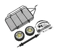 TZOXTLH RC Petite Remorque Assez d'espace de Stockage Fer Caoutchouc Installation Facile Décoratif Pratique en métal RC Seau Remorque (Noire)