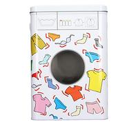 TZOXTLH Récipient de détergent à lessive en poudre avec couvercle de fenêtre en perspective Apparence de machine à laver Boîte de rangement de grande capacité