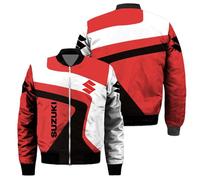 TZPTZNVF Vestes Aviateur 3D À Fermeture Éclair Intégrale Pour Hommes SU.ZU.K.I Coupe-vent Universitaire D'extérieur Épais Sans Capuche Vêtements Cargo-D||s