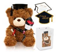 TZQFROCE Ours en peluche - Cadeau de remise de diplôme - Cadeau de remise de diplôme - Cadeau de remise de diplôme - Cadeau pour filles et garçons - Félicitations - Cadeau d'école - Ensemble marron