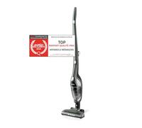 TZS First Austria Aspirateur Balai et à Main 2 en 1 | Jusqu'à 60 Minutes d'autonomie | Brosse de Sol avec éclairage LED | Station de Charge Murale | sans Sac | sans Fil | Gris