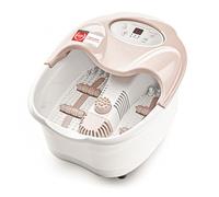 TZS First Austria Bain de Pied Bouillonnant - Appareil de Massage Pieds avec Chauffage, Bulles d'Air, 4 Rouleaux de Massage, 450W, 2 Programmes, Rose