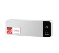 TZS First Austria - Chauffage Mural en Céramique - 1000/2000W, Oscillation | PTC Céramique, 2 Modes, Thermostat, Programmable Hebdomadaire, Détection de Fenêtre Ouverte, Minuterie, Télécommande