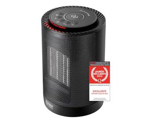 TZS First Austria Chauffage soufflant économique | Petit & silencieux | Élément céramique | Oscillation | Chauffage 600-1200W | Minuteur | Thermostat | Sécurité anti-basculement | Noir