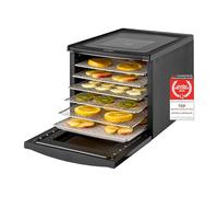TZS First Austria Déshydrateur - Déshydrateur pour fruits, légumes et viande - Numérique avec minuterie et contrôle de température 35-70 °C - 6 niveaux en acier inoxydable, déshydrateur avec minuterie