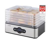 TZS First Austria Déshydrateur | pour fruits, herbes, champignons & viande | digital avec minuterie & régulateur de température 35-70°C | 5 étages, clayettes en acier inoxydable