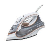 TZS First Austria - Fer à Repasser Vapeur 3200W - 450ml - 42 Sorties de Vapeur - Débit 27g/min & Effet Pressing 1g - Semelle Céramique - Anti-Calcaire, Vapeur Verticale & Auto-Nettoyage - Blanc