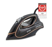 TZS First Austria Fer à vapeur I 2800-3200W I Semelle en céramique I Autonettoyant I Vapeur verticale I Anticalcaire I Repassage à sec I 0,45l Réservoir d'eau I 1,3kg, Noir