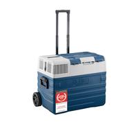 TZS First Austria Glacière à compresseur | 43 L | -20 °C à +20 °C | MAX/ECO | Éclairage intérieur | Port USB | Fonction trolley et poignées de transport | Bleu