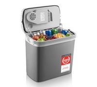 TZS First Austria Glacière Électrique 16L - Triple Alimentation avec USB-C PD 3.0 - Refroidissement & Chauffage - 12V/230V/USB-C - Design Portable - Gris