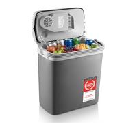 TZS First Austria Glacière Électrique 19L - Triple Alimentation avec USB-C PD 3.0-52W Froid & Chaud - Auto & Camping - Gris Clair