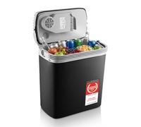 TZS First Austria Glacière Électrique 19L - Triple Alimentation avec USB-C PD 3.0-52W Froid & Chaud - Auto & Camping - Noir/Gris Clair